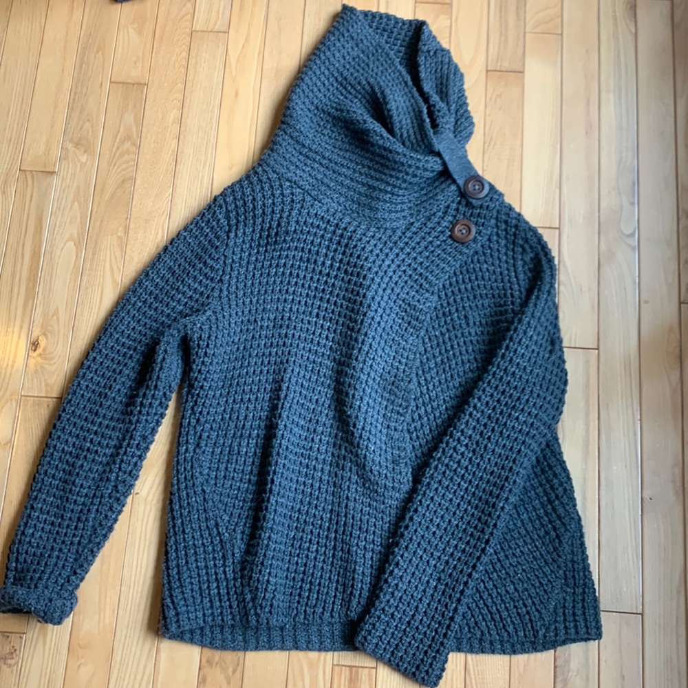 Cowl Neck Staccato sweater with button details